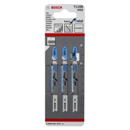3 pcs - Bosch, 11 - 13 Teeth Per Inch 50mm Cutting Length Jigsaw Blade, Pack of 3