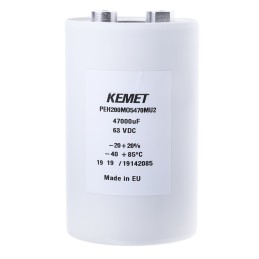5 pcs - KEMET 47000μF Aluminium Electrolytic Capacitor 63V dc, Screw Terminal - PEH200MO5470MU2