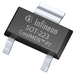 20 pcs - Silicon N-Channel MOSFET, 2.5 A, 800 V, 3-Pin SOT-223 Infineon IPN80R2K4P7ATMA1