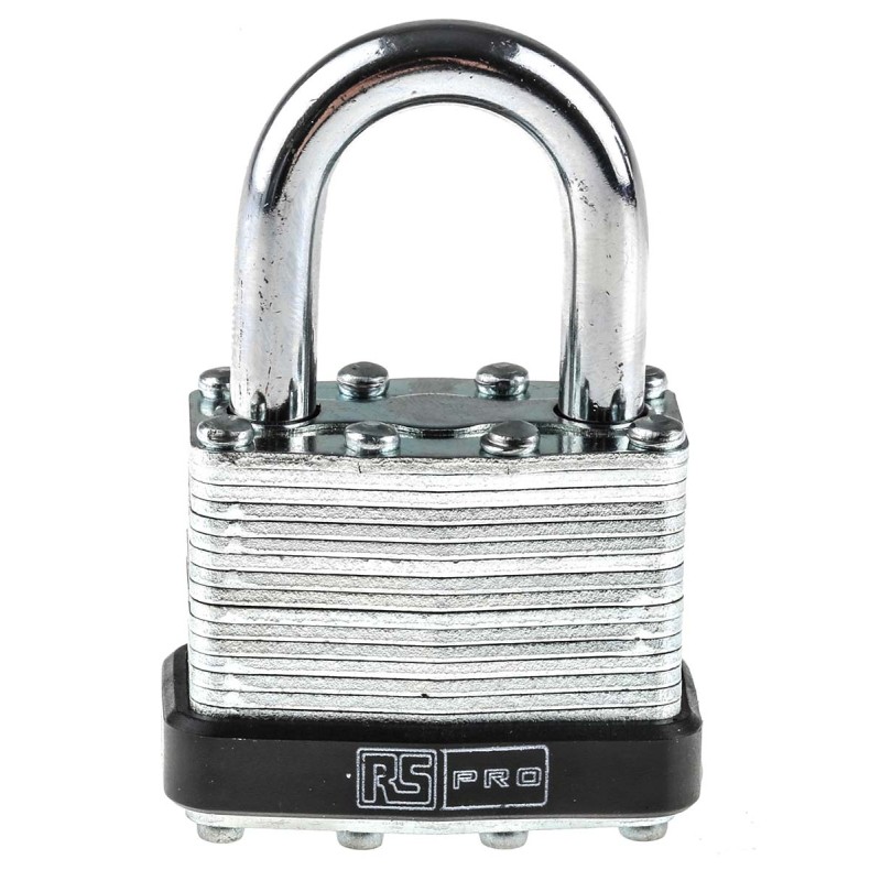 1 pcs - RS PRO Key Weatherproof Steel Padlock, 7mm Shackle, 40mm Body