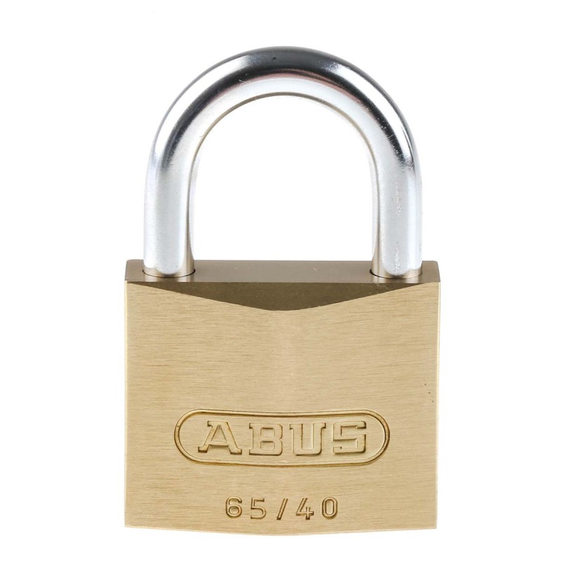 1 pcs - ABUS Key Weatherproof Brass, Steel Padlock, Keyed Alike, 6mm Shackle, 65mm Body