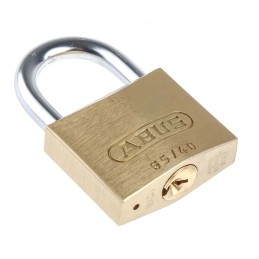 1 pcs - ABUS Key Weatherproof Brass, Steel Padlock, Keyed Alike, 6mm Shackle, 65mm Body