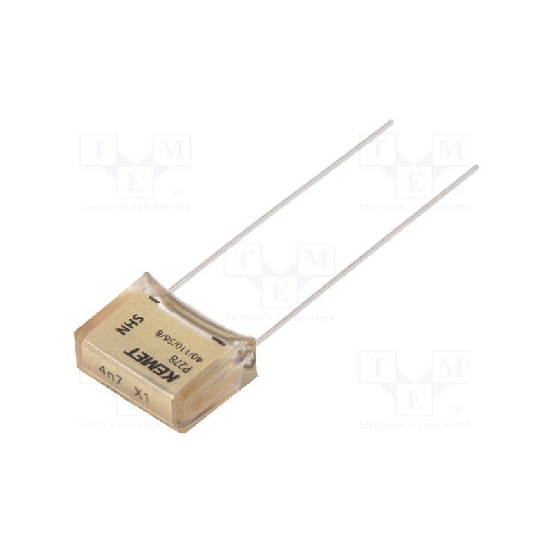 1 pcs x KEMET - P278HL472M480A - Capacitor: paper, X1, 4.7nF, 480VAC, 10.2mm, ±20%, THT, P278, 1000VDC