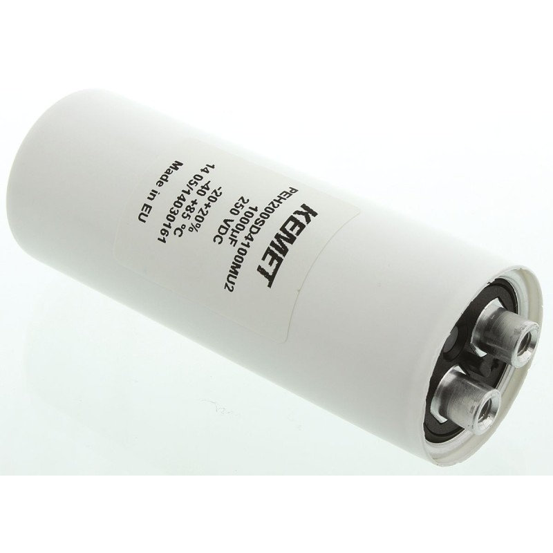 10 pcs - KEMET 1000μF Aluminium Electrolytic Capacitor 250V dc, Screw Terminal - PEH200SD4100MU2
