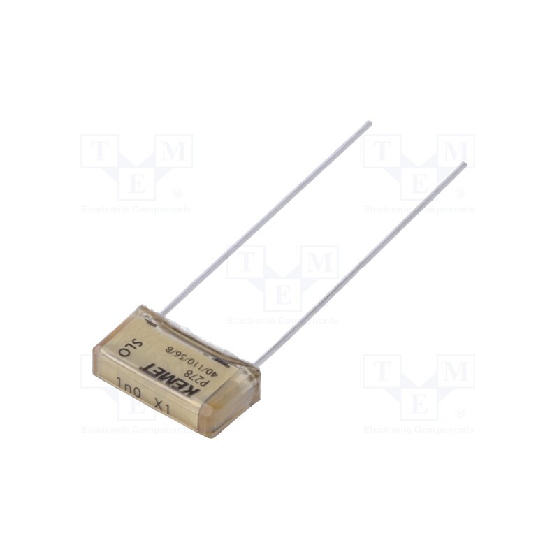 1 pcs x KEMET - P278HE102M480A - Capacitor: paper, X1, 1nF, 480VAC, 10.2mm, ±20%, THT, P278, 1000VDC