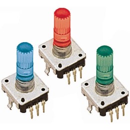 1 pcs - TE Connectivity 24 Pulse Incremental Mechanical Rotary Encoder with a 6.8 mm Knurl Shaft (Not Indexed), Through Hole