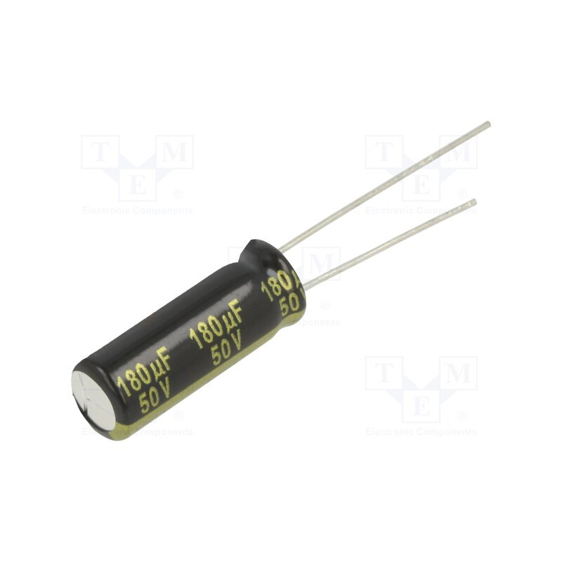 1 pcs x PANASONIC - EEUFM1H181L - Capacitor: electrolytic, low ESR, THT, 180uF, 50VDC, Ø8x20mm, ±20%