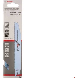 5 pcs - Bosch, 8 - 14 Teeth Per Inch 150mm Cutting Length Reciprocating Saw Blade, Pack of 5