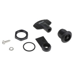 1 pcs - Elesa Black Polyamide Locking Latch, 20mm Panel-to-Tongue, Key Unlock
