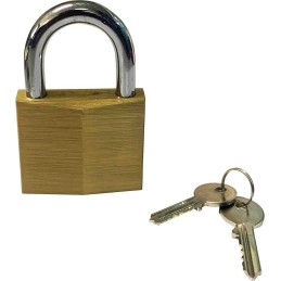 1 pcs - RS PRO Key Weatherproof Brass, Stainless Steel Padlock, Keyed Alike, 7.16mm Shackle, 47mm Body