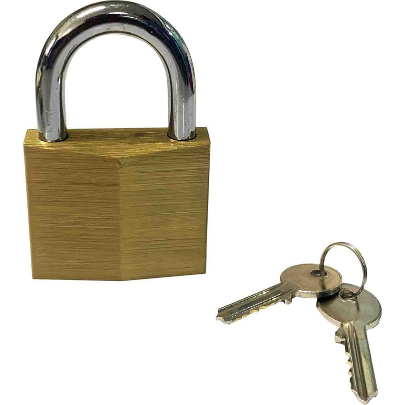 1 pcs - RS PRO Key Weatherproof Brass, Stainless Steel Padlock, Keyed Alike, 7.16mm Shackle, 47mm Body