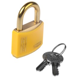 1 pcs - ABUS Key Weatherproof Brass Safety Padlock, Keyed Alike, 6mm Shackle, 40mm Body