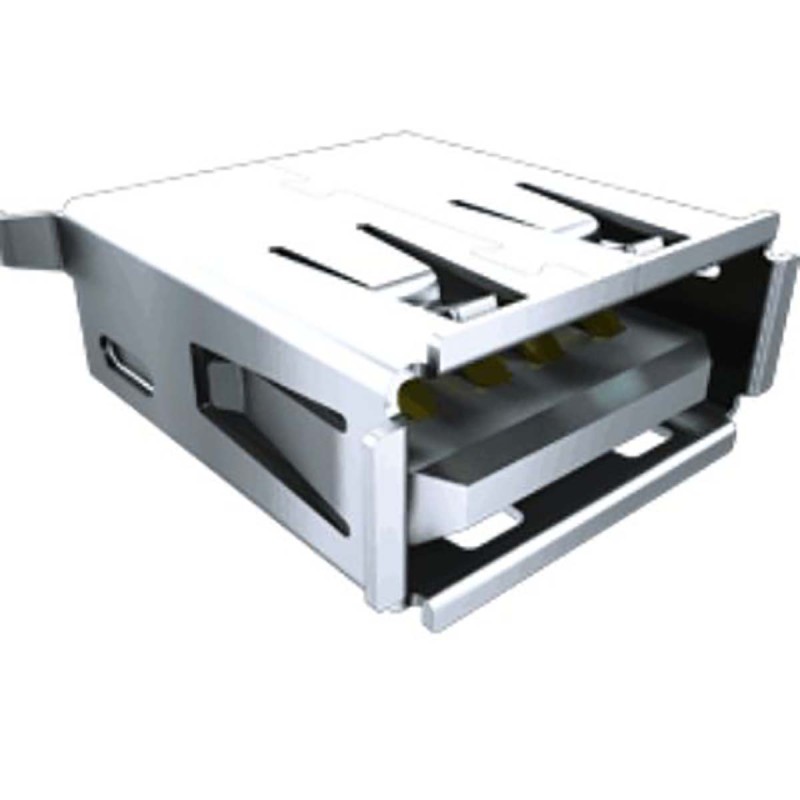 5 pcs - Samtec Right Angle, SMT, Socket Type B 2.0 USB Connector