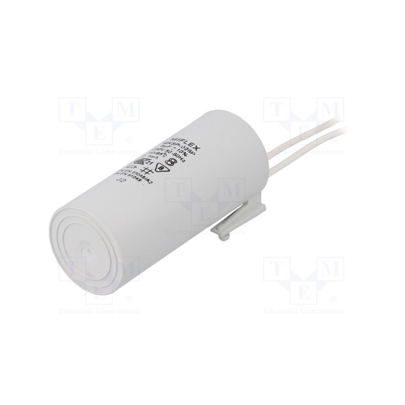 1 pcs x MIFLEX - I520U580K-I0Ż - Capacitor: for discharge lamp, 8uF, 250VAC, ±10%, Ø30x70mm, 9