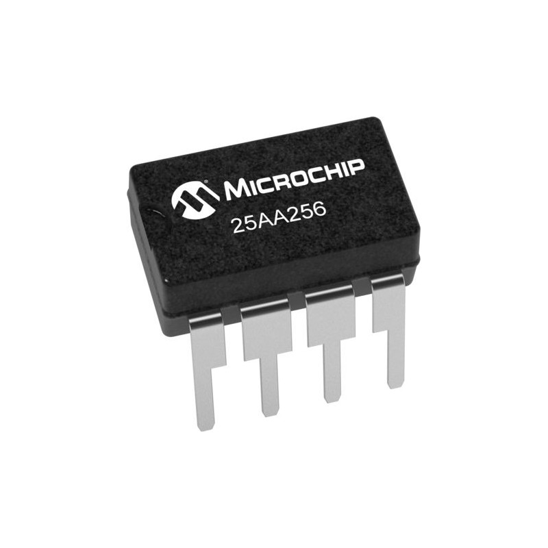 10 pcs - Microchip 25AA256-I/P, 256kbit Serial EEPROM Memory, 50ns 8-Pin DFN, PDIP, SOIC, TSSOP Serial-SPI