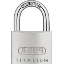 1 pcs - ABUS 64TI Key Weatherproof Titanium Weatherproof Padlock, 6.5mm Shackle, 40mm Body