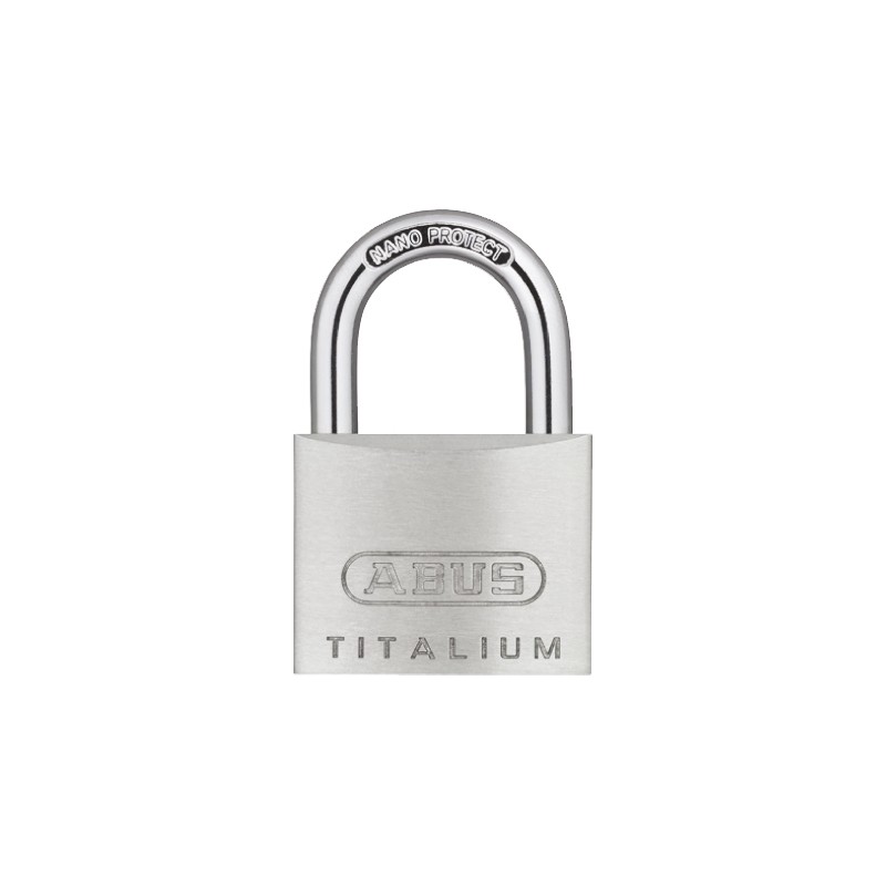 1 pcs - ABUS 64TI Key Weatherproof Titanium Weatherproof Padlock, 6.5mm Shackle, 40mm Body