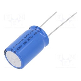 1 pcs x VISHAY - MAL213658471E3 - Capacitor: electrolytic, THT, 470uF, 63VDC, Ø16x25mm, Pitch: 7.5mm