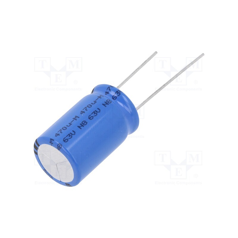 1 pcs x VISHAY - MAL213658471E3 - Capacitor: electrolytic, THT, 470uF, 63VDC, Ø16x25mm, Pitch: 7.5mm