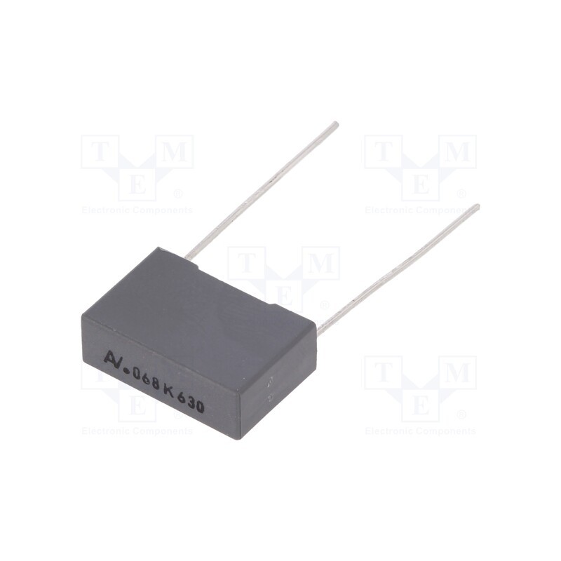 1 pcs x KEMET - R60PI26805030K - Capacitor: polyester, 68nF, 220VAC, 630VDC, 15mm, ±10%, 18x6x12mm