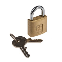 1 pcs - RS PRO Key Weatherproof Brass Padlock, 5mm Shackle, 30mm Body