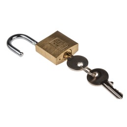 1 pcs - RS PRO Key Weatherproof Brass Padlock, 5mm Shackle, 30mm Body