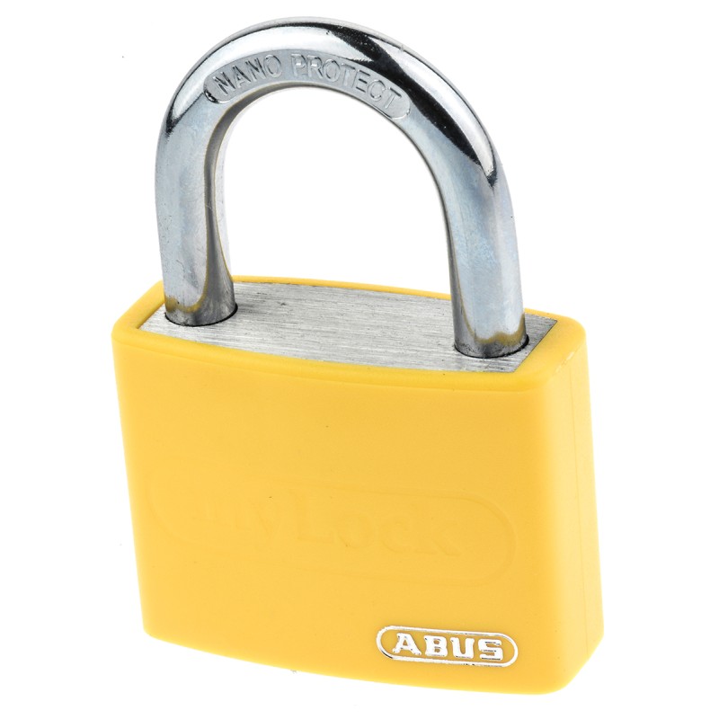 1 pcs - ABUS Key Weatherproof Aluminium, Steel Safety Padlock, 6.5mm Shackle, 43mm Body