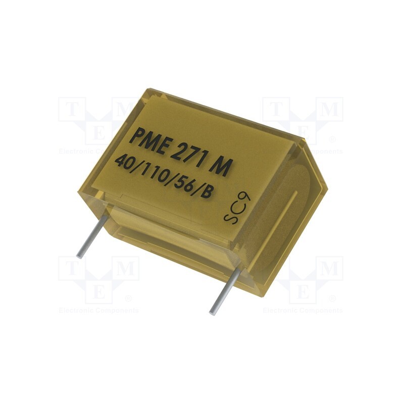 1 pcs x KEMET - PME271MB6100MR30 - Capacitor: paper, X2, 100nF, 275VAC, Pitch: 15.2mm, ±20%, THT, 630VDC