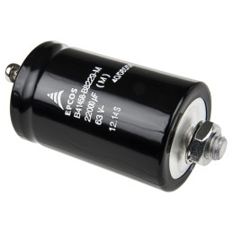 10 pcs - EPCOS 22000μF Aluminium Electrolytic Capacitor 63V dc, Stud Mount - B41458B8229M000