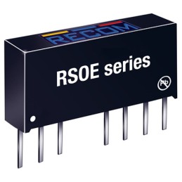 1 pcs - Recom RSOE DC-DC Converter, 5V dc/ 200mA Output, 18 - 36 V dc Input, 1W, Through Hole, +80°C Max Temp -40°C Min