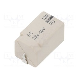 1 pcs x VISHAY - MAL213967339E3 - Capacitor: electrolytic, SMD, 33uF, 40VDC, 7.6x14.3x8.2mm, ±20%