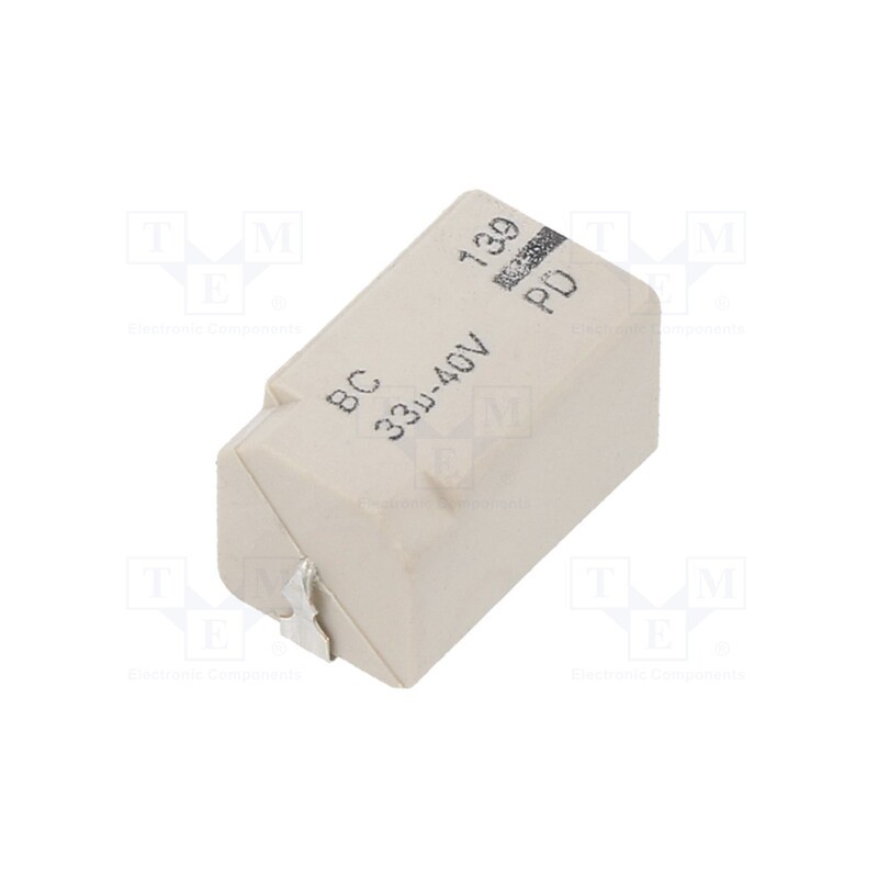 1 pcs x VISHAY - MAL213967339E3 - Capacitor: electrolytic, SMD, 33uF, 40VDC, 7.6x14.3x8.2mm, ±20%