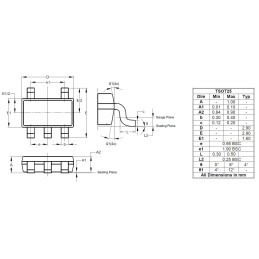 10 pcs - DiodesZetex DGD0211CWTQ-7, 1.9 A, 4.5 - 18V 5-Pin, TSOT25