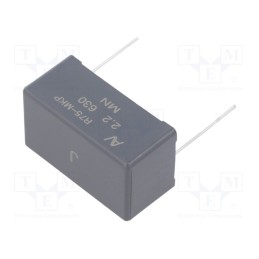 1 pcs x KEMET - R75PW422050L3J - Capacitor: polypropylene, 2.2uF, 41.5x19x24mm, THT, ±5%, 37.5mm