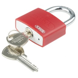 1 pcs - ABUS Key Weatherproof Aluminium, Steel Safety Padlock, Keyed Alike, 6.5mm Shackle, 43mm Body