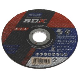5 pcs - Norton Cutting Disc Aluminium Oxide Cutting Disc, 125mm x 2.5mm Thick, P36 Grit, BDX, 5 in pack
