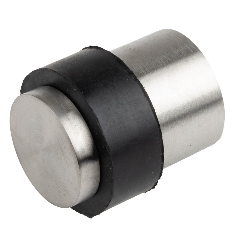 1 pcs - RS PRO Silver Stainless Steel Floor-Mounted Door Stop