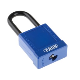 1 pcs - ABUS Key Weatherproof Aluminium, Steel Safety Padlock, 6.5mm Shackle, 38mm Body