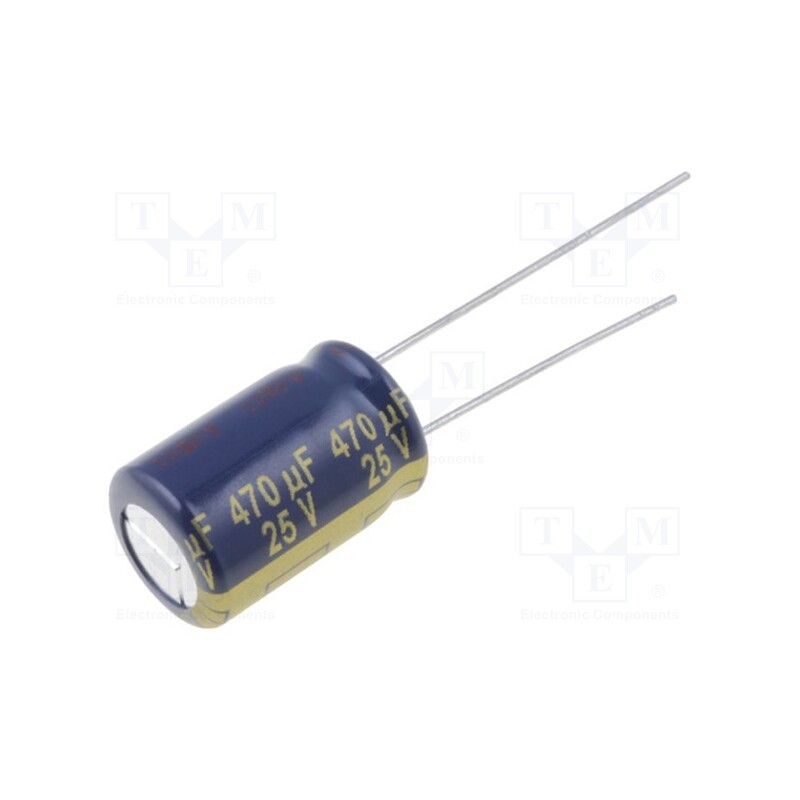 1 pcs x PANASONIC - EEUFC1E471 - Capacitor: electrolytic, low ESR, THT, 470uF, 25VDC, Ø10x16mm, ±20%