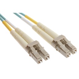 1 pcs - RS PRO LC to LC Duplex Multi Mode OM3 Fibre Optic Cable, 900μm, Blue, 3m
