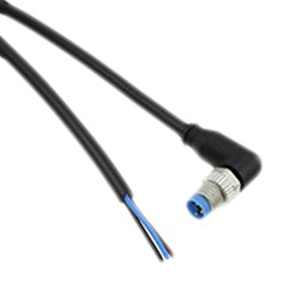 1 pcs - TE Connectivity Right Angle Male 3 way M8 to Unterminated Sensor Actuator Cable, 1.5m