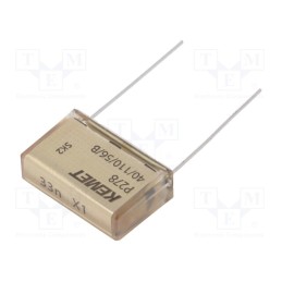 1 pcs x KEMET - P278SJ333M480A - Capacitor: paper, X1, 33nF, 480VAC, 22.5mm, ±20%, THT, P278, 1000VDC