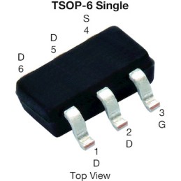 20 pcs - P-Channel MOSFET, 8 A, 20 V, 6-Pin TSOP-6 Vishay SQ3493EV-T1_GE3