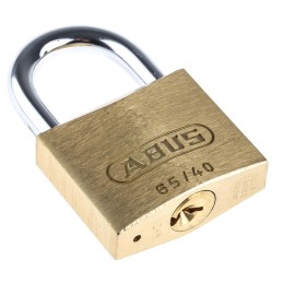 1 pcs - ABUS Key Weatherproof Brass, Steel Padlock, Keyed Alike, 6mm Shackle, 65mm Body
