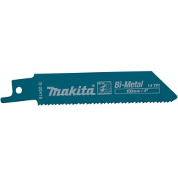 5 pcs - Makita, 14 Teeth Per Inch 100mm Cutting Length Reciprocating Saw Blade, Pack of 5