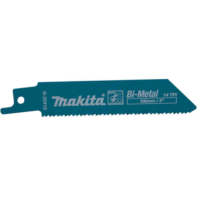 5 pcs - Makita, 14 Teeth Per Inch 100mm Cutting Length Reciprocating Saw Blade, Pack of 5