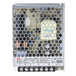 1 pcs - MEAN WELL Switching Power Supply, LRS-100-24, 24V dc, 4.5A, 108W, 1 Output, 120 - 373 V dc, 85 - 264 V ac