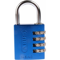 1 pcs - ABUS 145/40 Combination Weatherproof Aluminium, Steel Safety Padlock, 6mm Shackle, 40mm Body