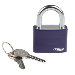 1 pcs - ABUS Key Weatherproof Aluminium, Steel Safety Padlock, Keyed Alike, 6.5mm Shackle, 43mm Body