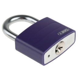 1 pcs - ABUS Key Weatherproof Aluminium, Steel Safety Padlock, Keyed Alike, 6.5mm Shackle, 43mm Body